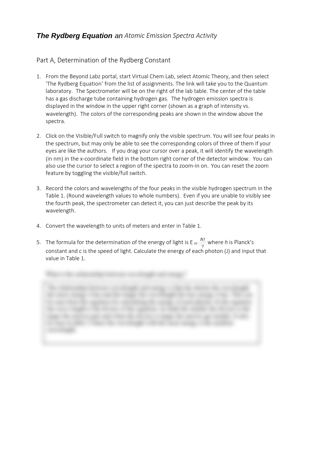 The Rydberg Equation an Atomic Emission Spectra Activity Worksheet.pdf_d0o4ag476gj_page1