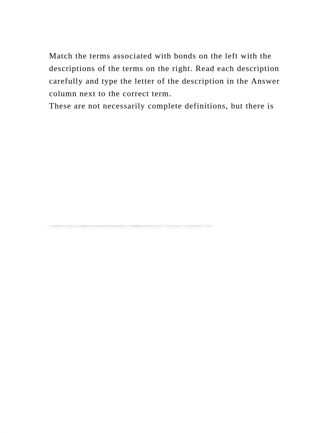 Match the terms associated with bonds on the left with the descripti.docx_d0oe59ltbc6_page2