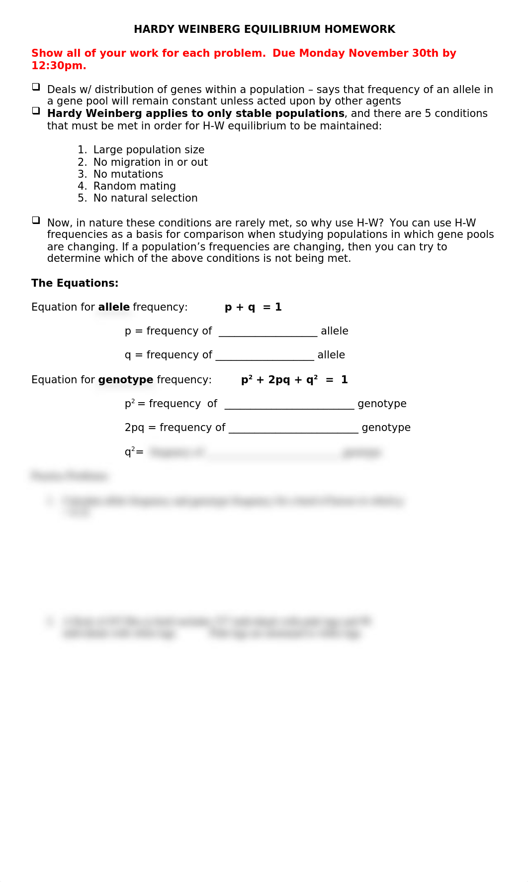 HARDY WEINBERG EQUILIBRIUM HOMEWORK.docx_d0pfbhgb76b_page1