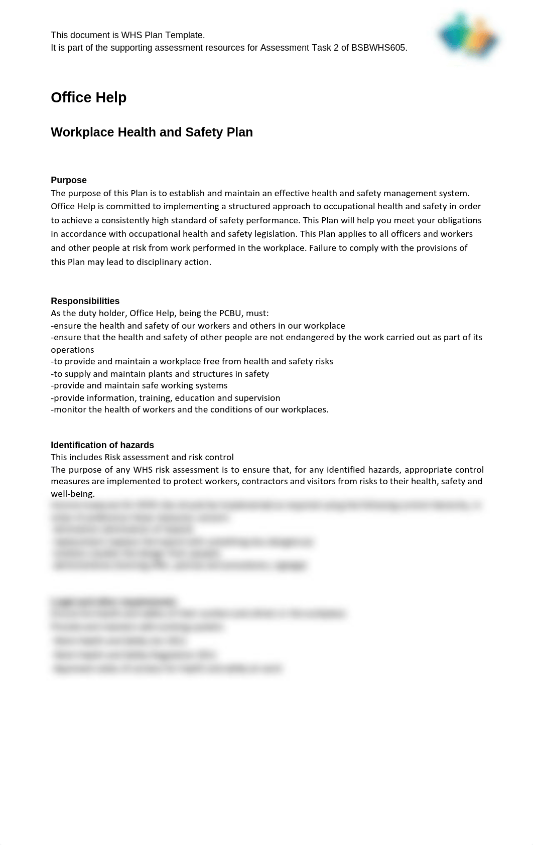 BSBWHS605 First Draft WHS Action Plan Tania Bocchini.pdf_d0pvlas9hrw_page1