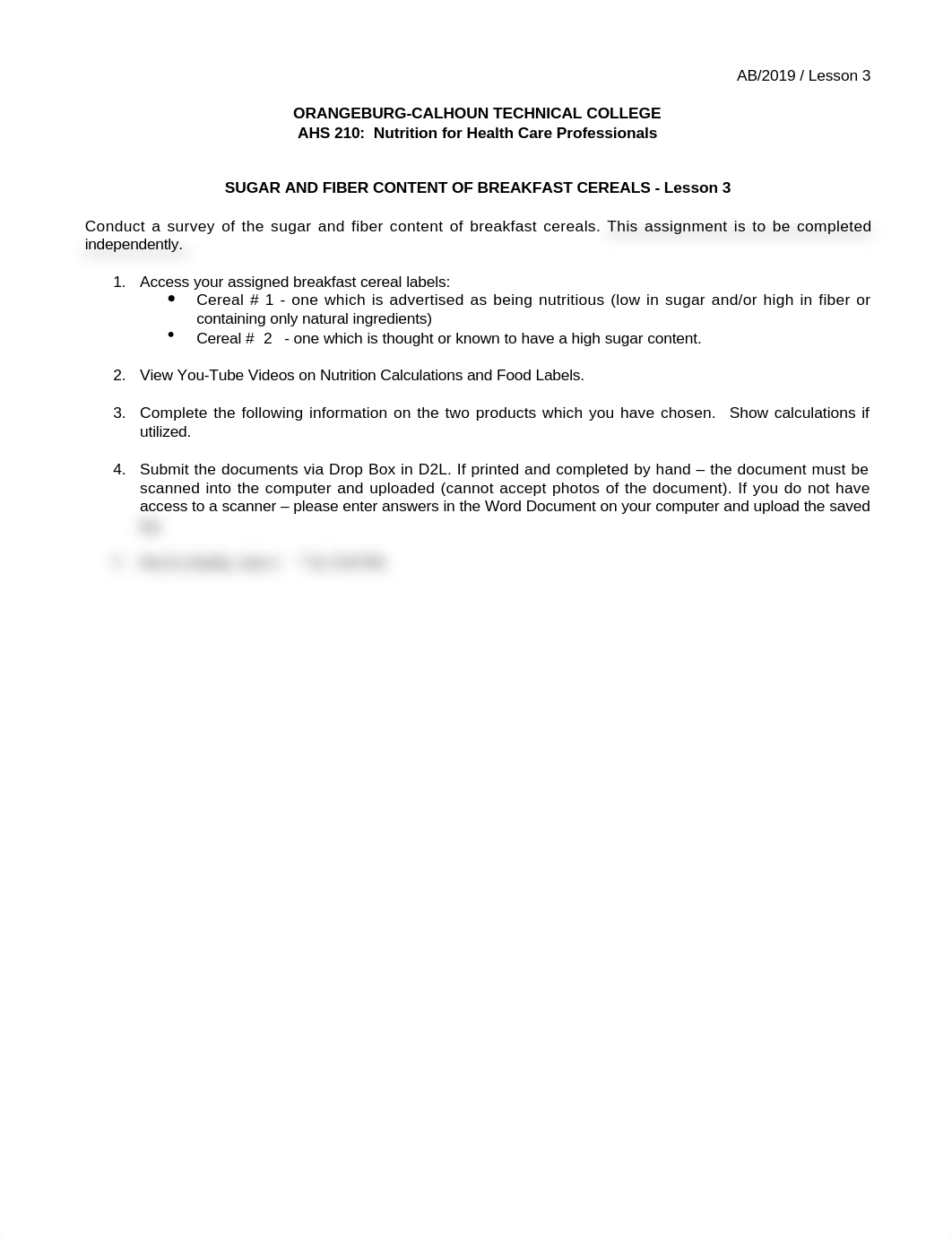 Sugar and Fiber Content Breakfast Cereals Summer 2019 (2).doc_d0pzlfl5971_page1