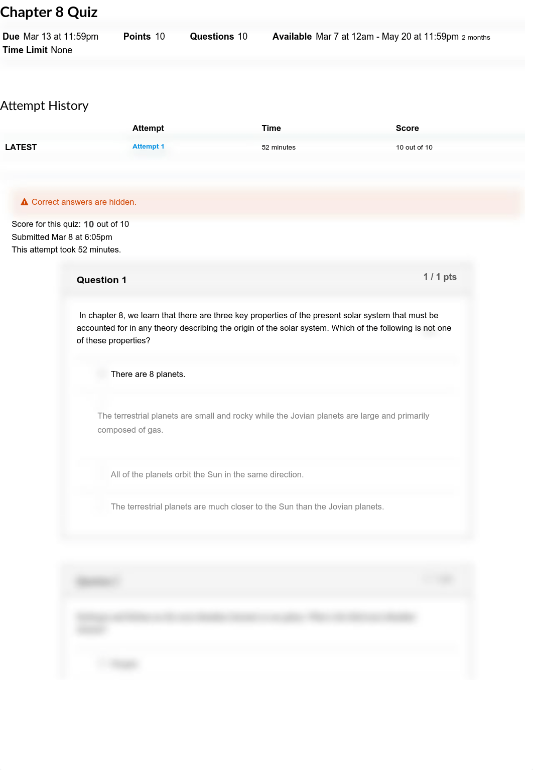 Chapter 8 Quiz: AST V01 - Elementary Astronomy - 38239_d0q9bkq4b2h_page1