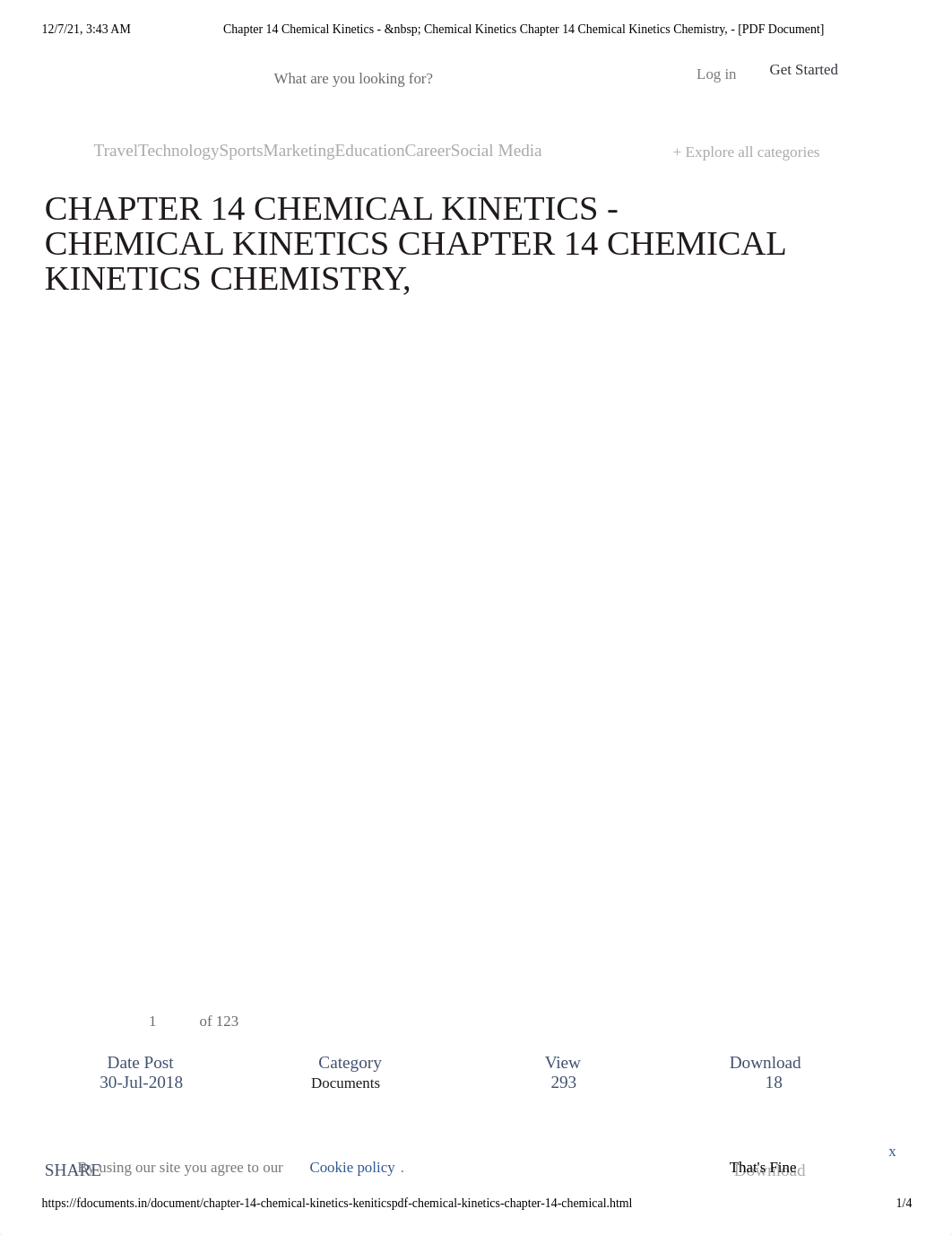 Chapter 14 Chemical Kinetics - &nbsp; Chemical Kinetics Chapter 14 Chemical Kinetics Chemistry, - [P_d0qh93qupuw_page1