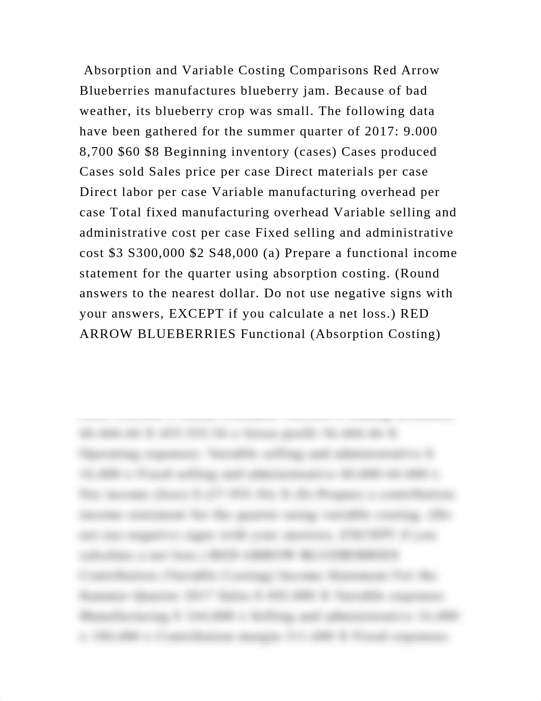 Absorption and Variable Costing Comparisons Red Arrow Blueberries man.docx_d0qlmyurgvf_page2