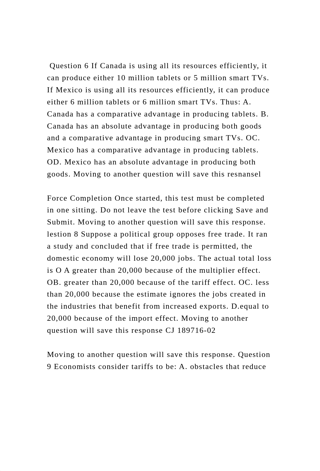 Question 6 If Canada is using all its resources efficiently, it c.docx_d0qrgz7w3i1_page2