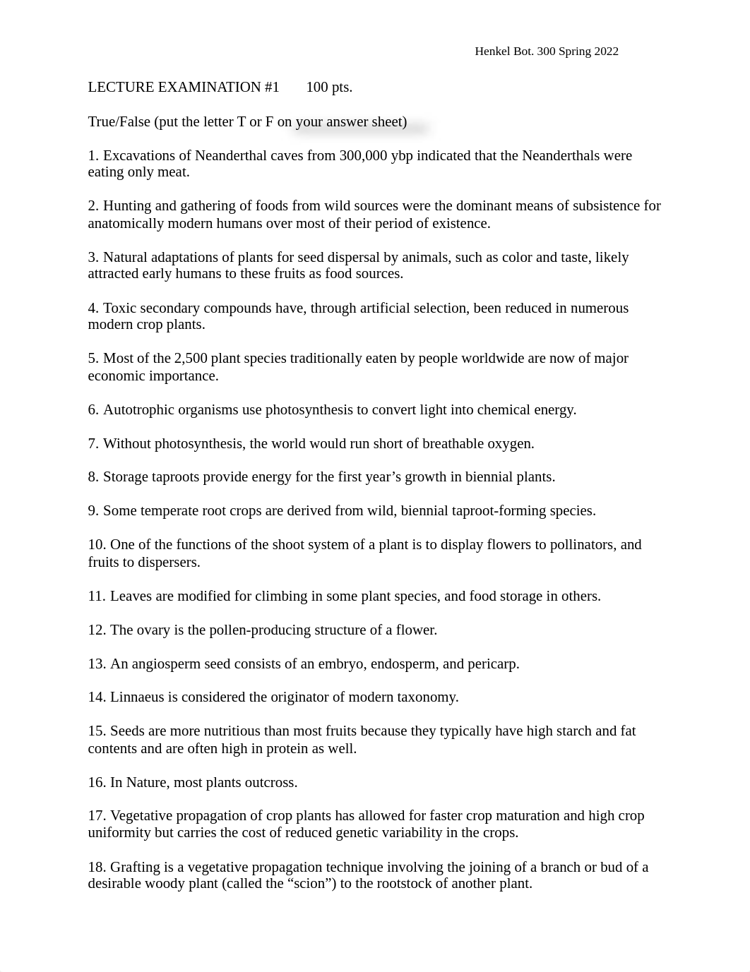 Lecture Exam #1 Bot 300 S22.pdf_d0qwqd019eu_page1