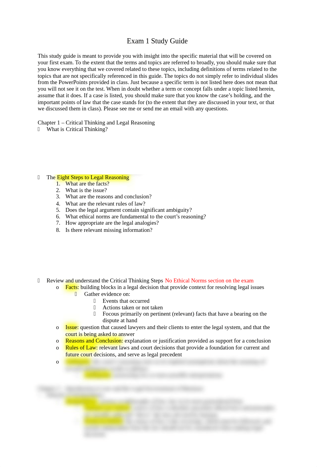 FNBSLW 341 Exam 1 Study Guide.docx_d0rt7h347g3_page1