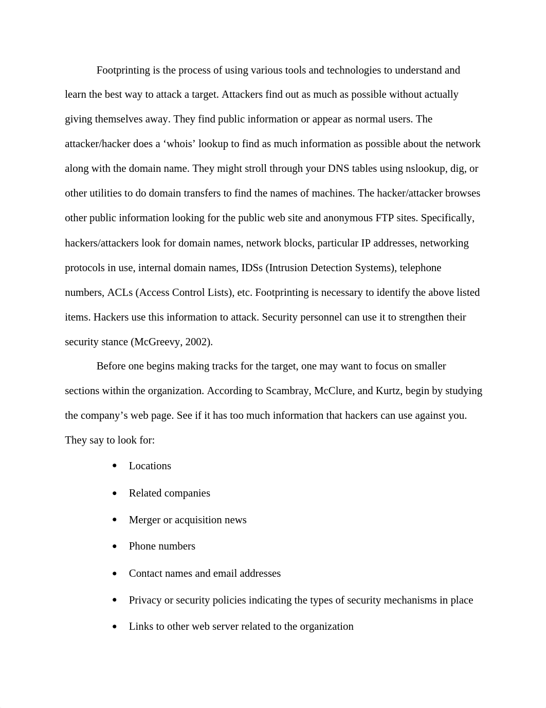 Unit 3 Assignment 2 - Data Gathering and Footprinting Protection Plan_d0s1cg7jc4w_page2