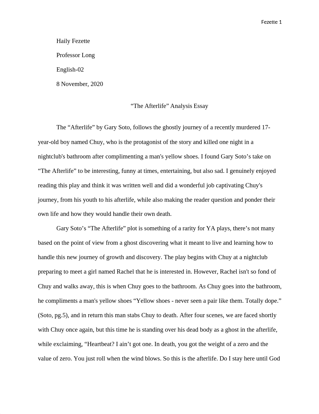 English Essay #2 - The Afterlife.docx_d0s7ab9ina4_page1