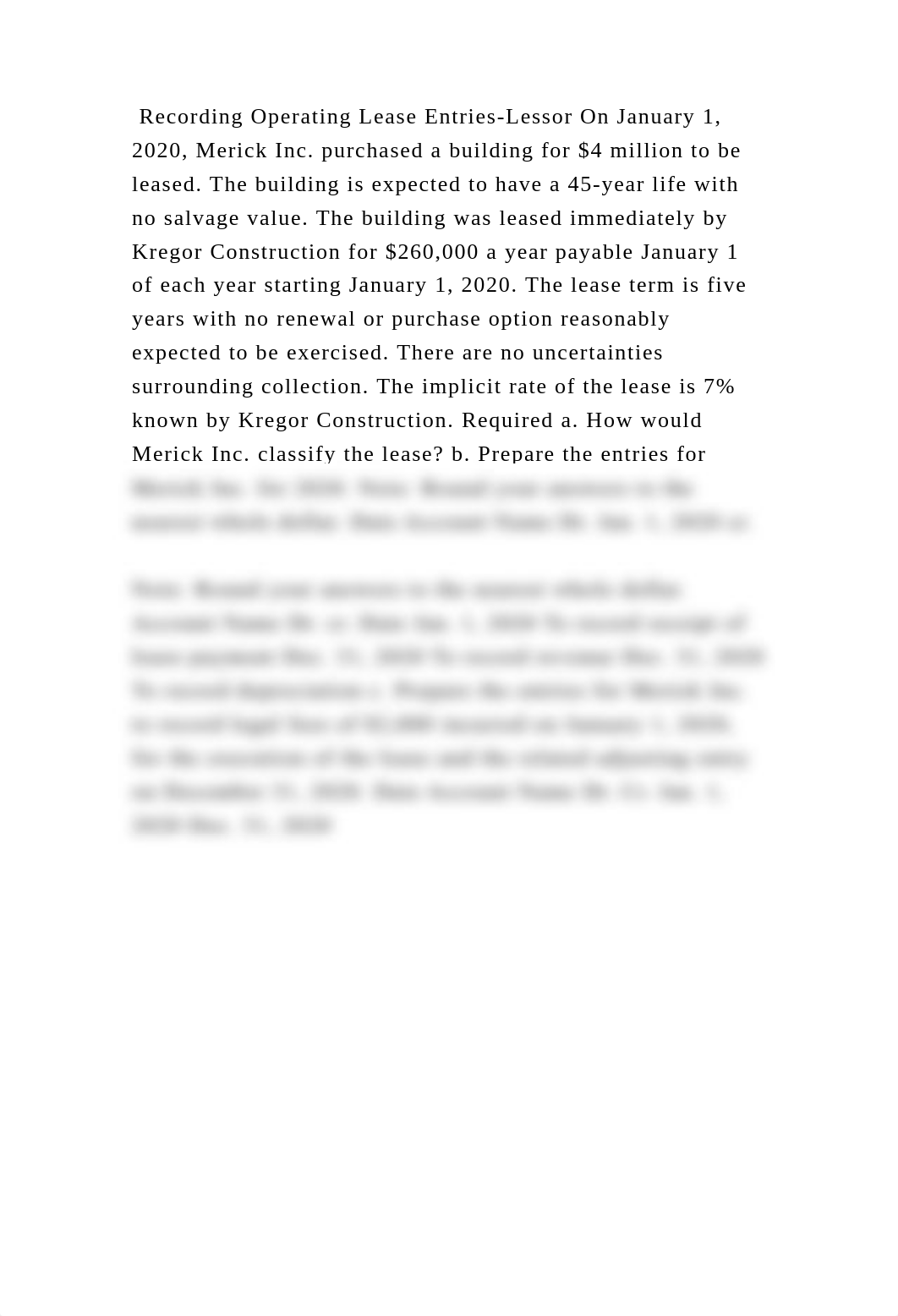 Recording Operating Lease Entries-Lessor On January 1, 2020, Merick I.docx_d0soegkxvur_page2