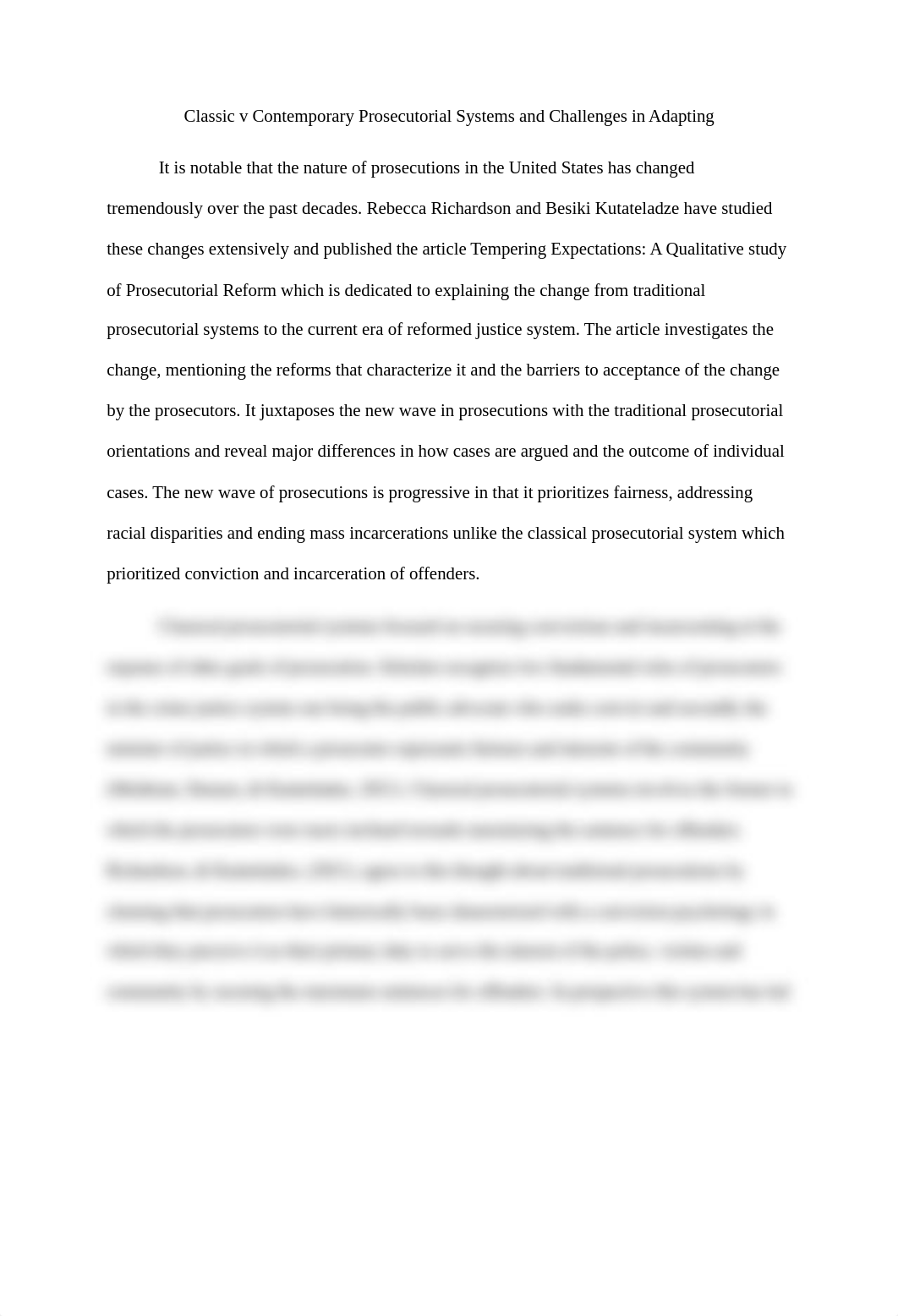 Classic v Contemporary Prosecutorial Systems and Challenges in Adapting.docx_d0t49b5200f_page2