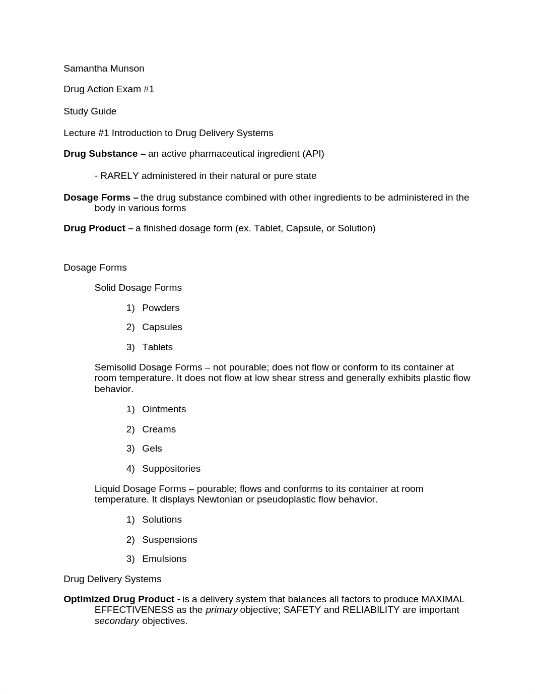 Drug Action Exam #1 Study Gudie_d0t7gm83mwt_page1