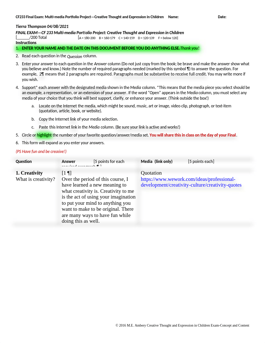 CF233 FINAL EXAM--Multi-media Portfolio Project—Creative Thought and Expression in Children [Draft 2_d0taqks61wt_page1