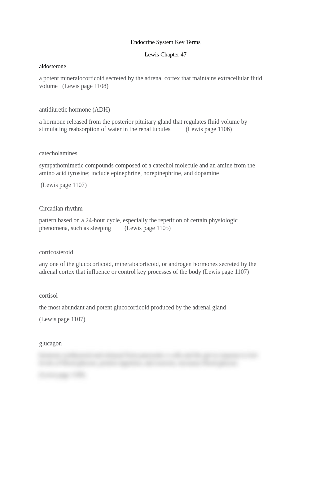 Endocrine System Key Terms Lewis Chapter 47.docx_d0tf07l4oye_page1