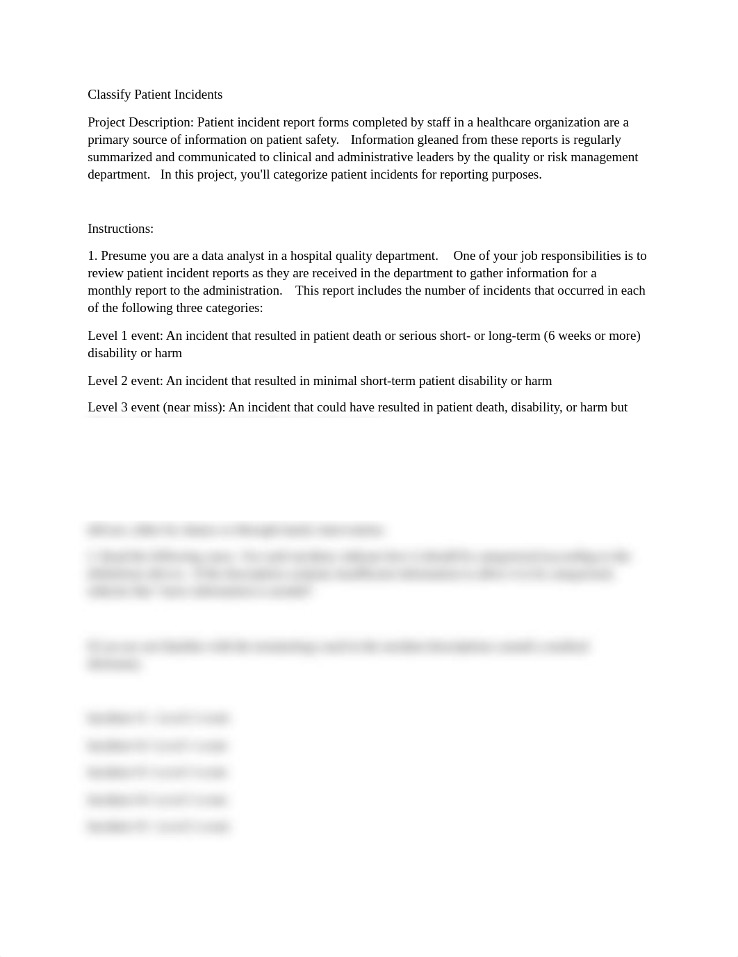 Week 9 Project-Classify Patient Incidents.docx_d0tt9gso4fd_page1