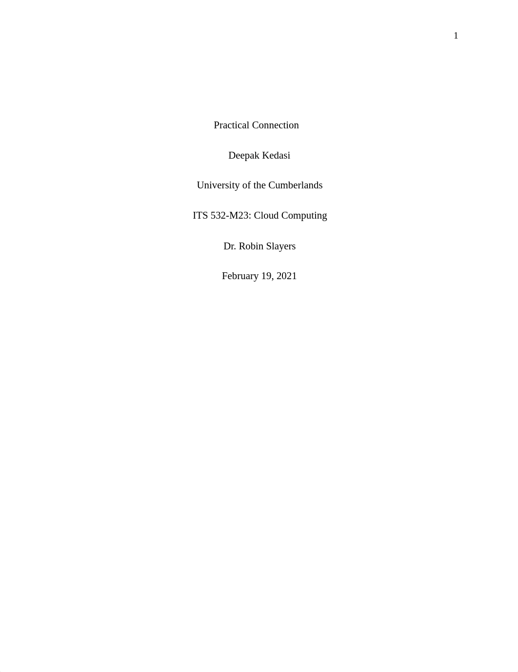 cloud computing Practical Connection assignment .docx_d0tx24widgb_page1