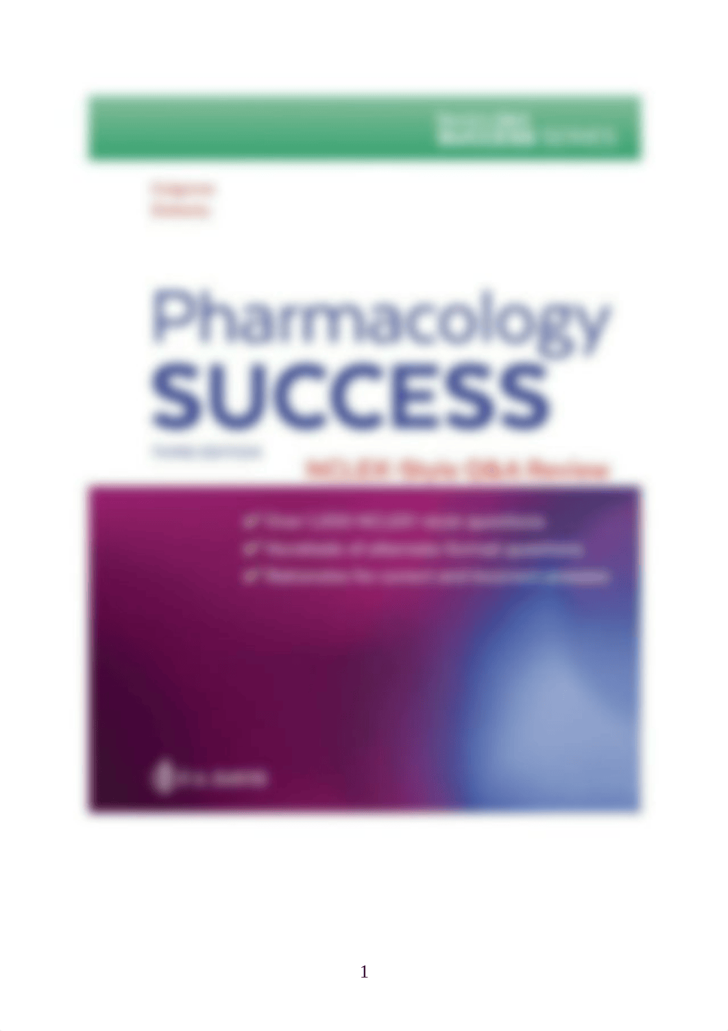 Pharmacology Success NCLEX-Style Q&A Review.pdf_d0u4u9uxlao_page1