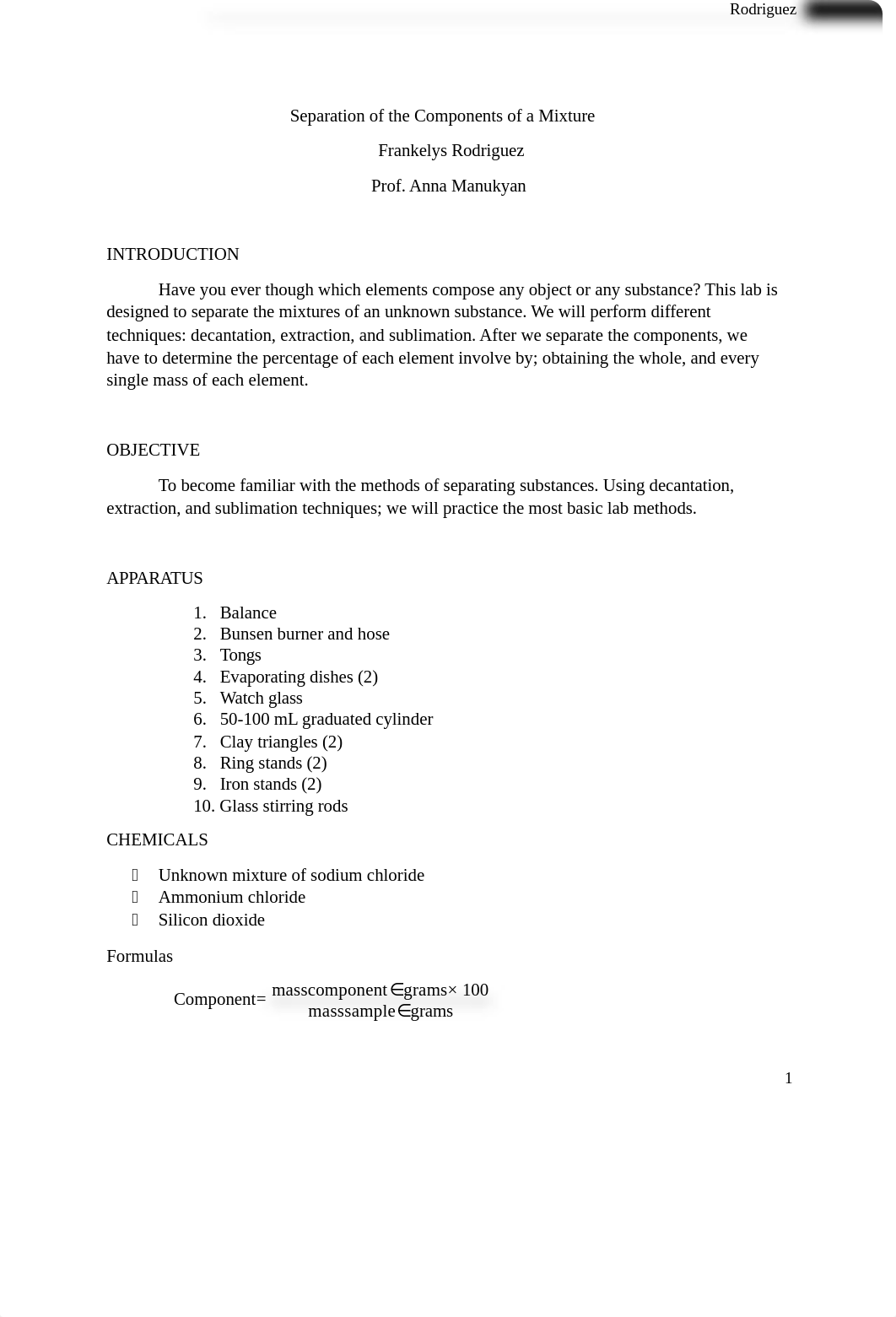 Separation of the Components of a Mixture (Lab 3)_d0ueyycbw8d_page1