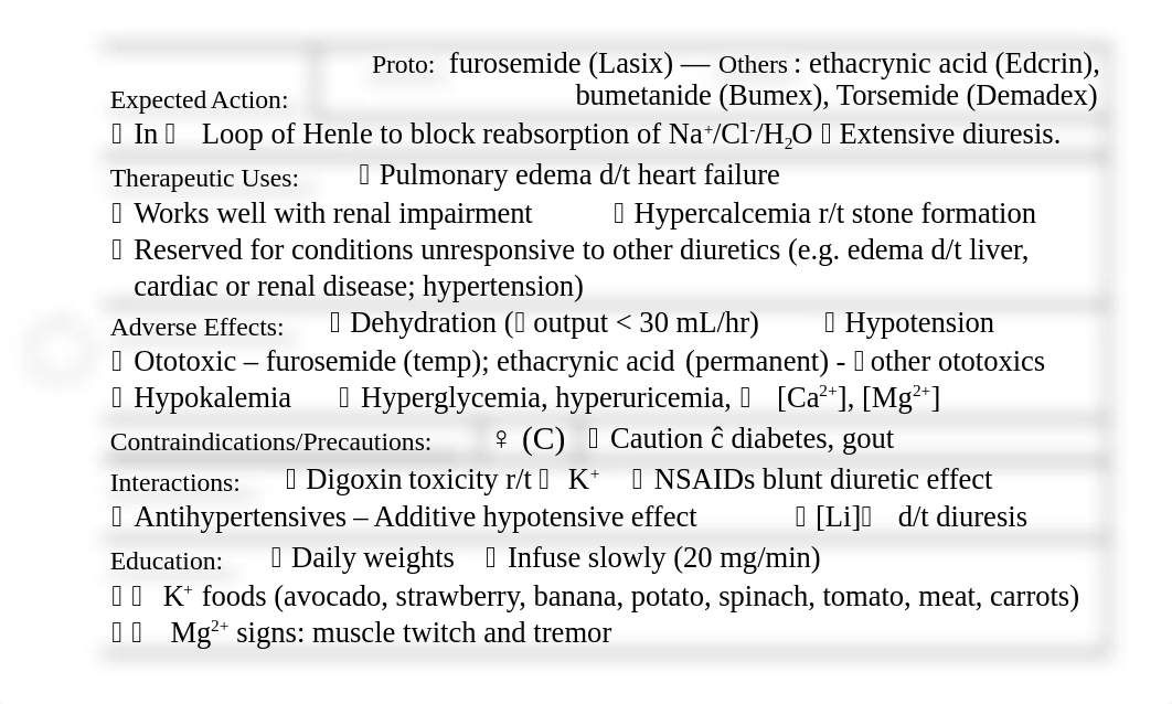 ATI Flash Cards 09, Medications Affecting Fluid, Electrolytes, Minerals, and Renal (2).doc_d0utynumn4p_page4