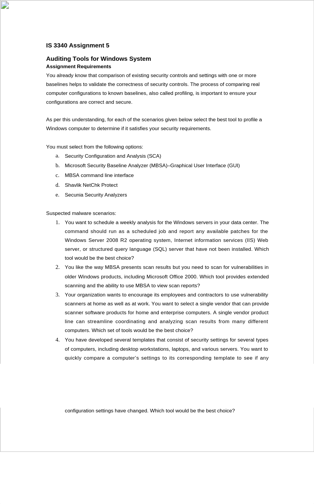 IS3340 Unit 5 Assignment - Auditing Tools for Windows System_d0v19qetk2u_page1