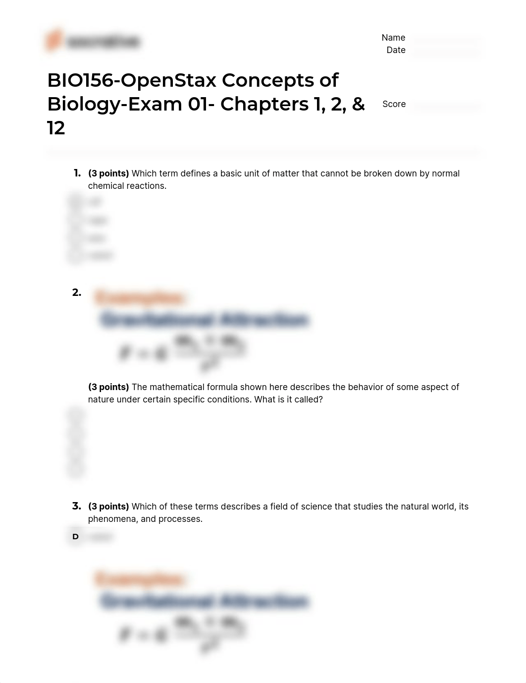 BIO156-OpenStax Concepts of Biology-Exam 01- Chapters 1, 2, & 12.pdf_d0vchnj2hqk_page1