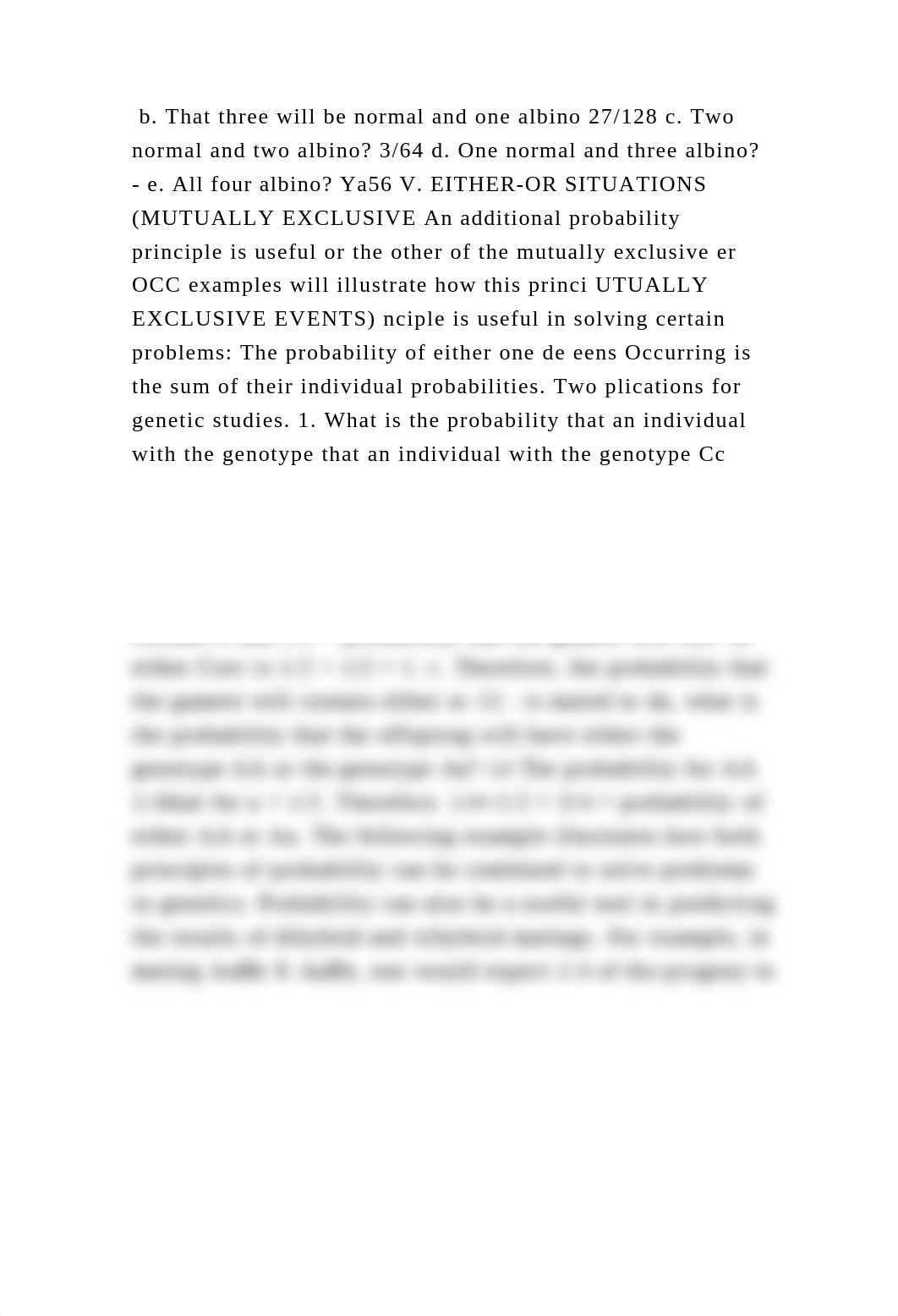 b. That three will be normal and one albino 27128 c. Two normal and .docx_d0vvcs30eq5_page2