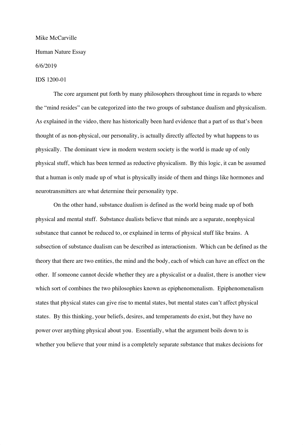 Human Nature Essay-1.pdf_d0w2ifi0ml3_page1