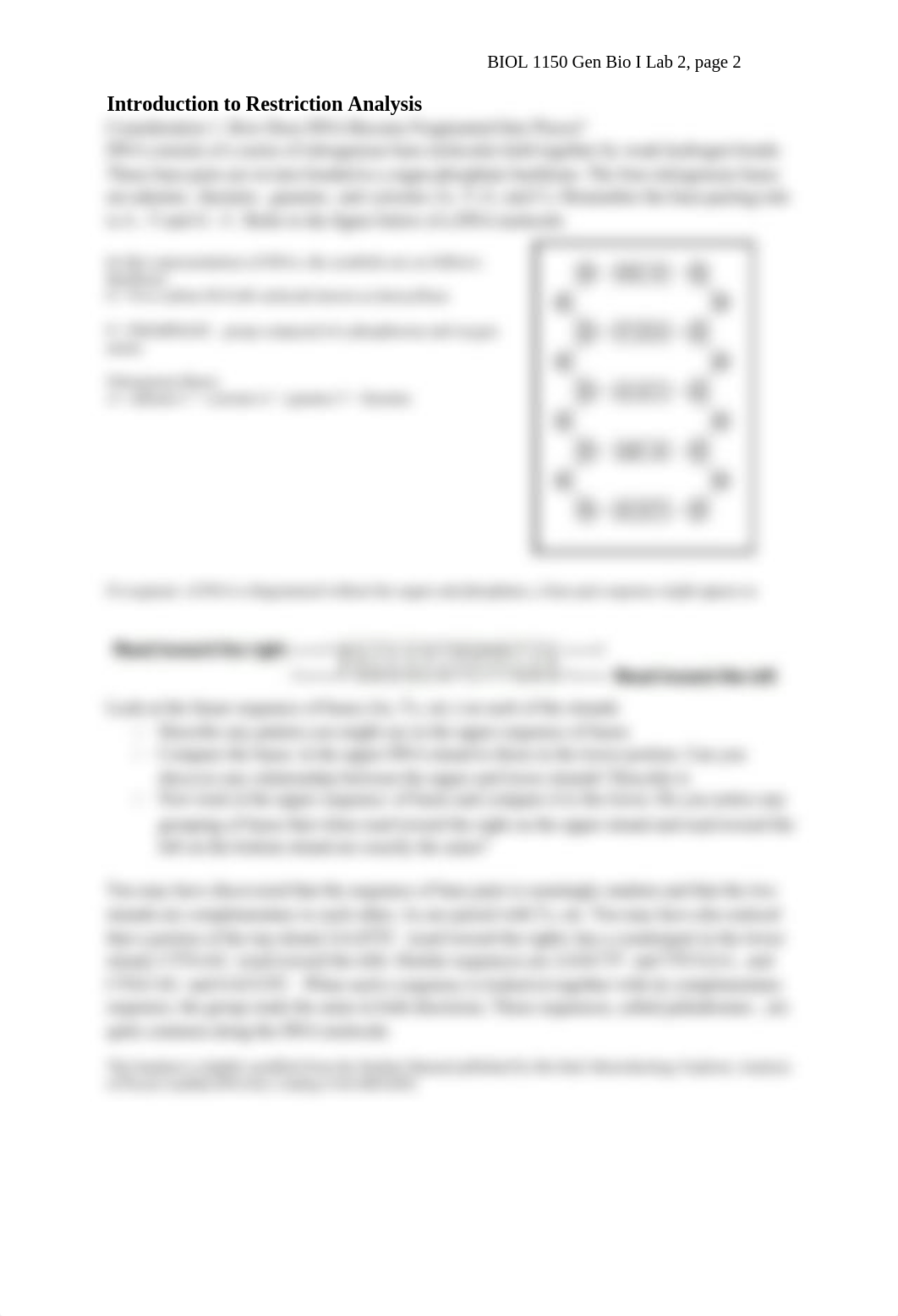 BIOL 1150 Lab 2 Comparing DNA - Restriction enzymes and gel electrophoresis PART 1.docx_d0w58dpizn7_page2