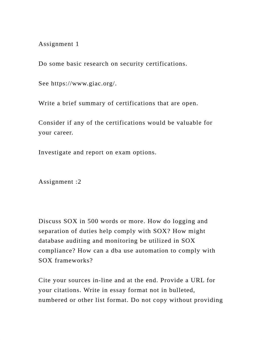 Assignment 1 Do some basic research on security certifications..docx_d0w75fxn9h2_page2