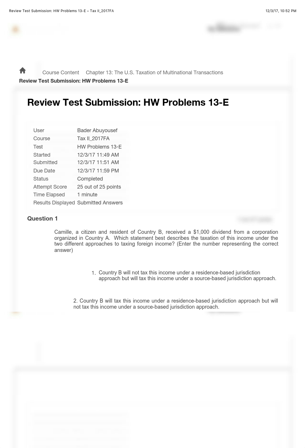 Review Test Submission: HW Problems 13-E - Tax II_2017FA.pdf_d0wb1lzt08p_page1