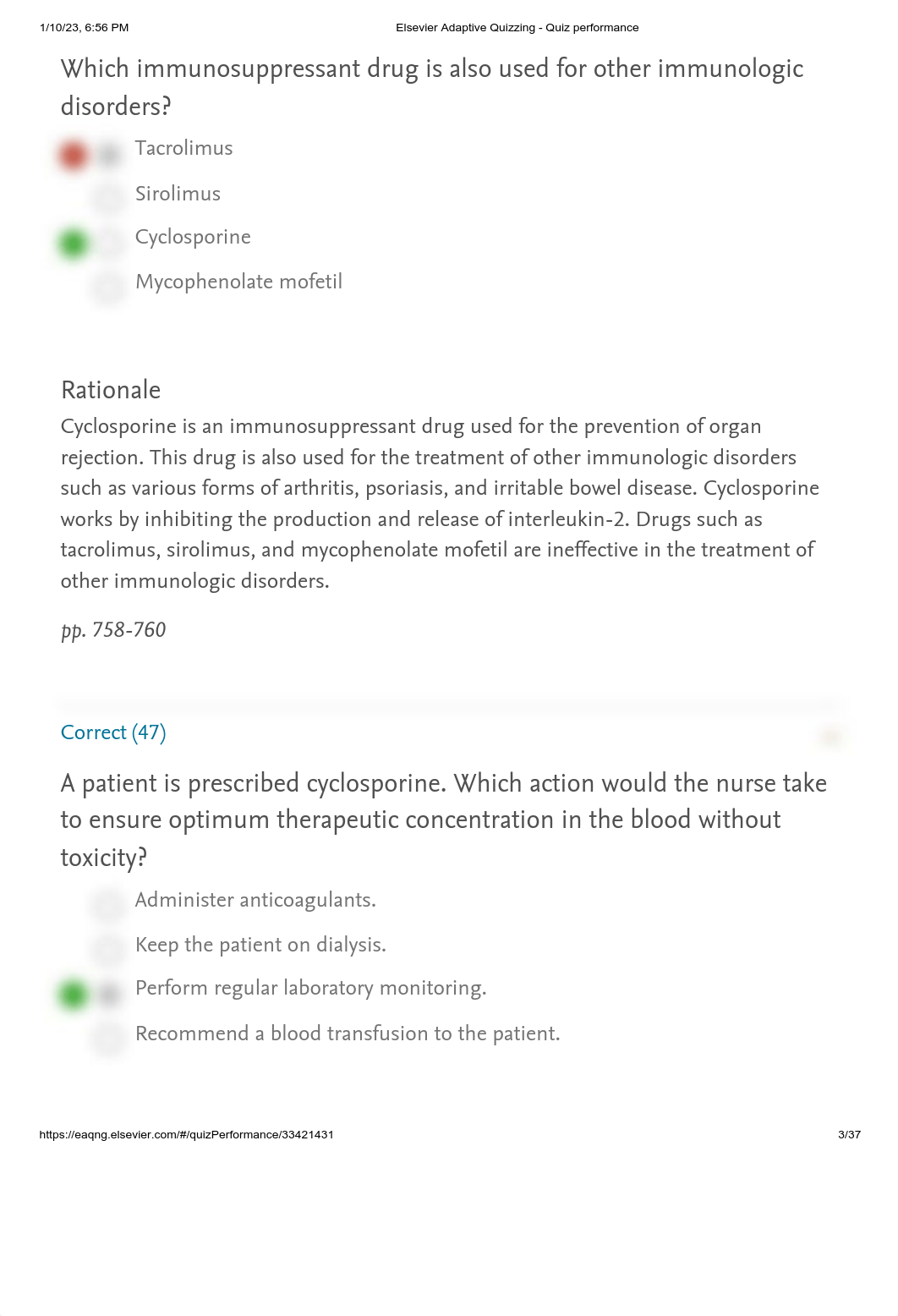 Elsevier Adaptive Quizzing 4 - Quiz performance.pdf_d0wdemyzotn_page3