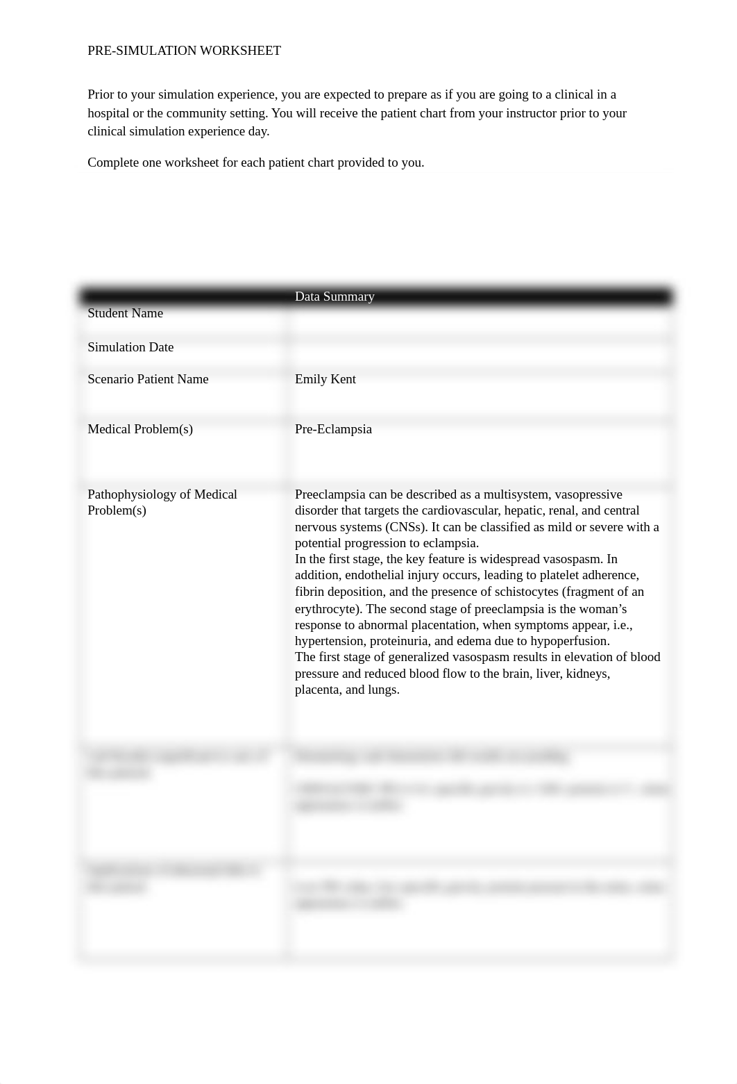 Pre sim worksheet Emily Kent.docx_d0wo5b1lj4k_page1