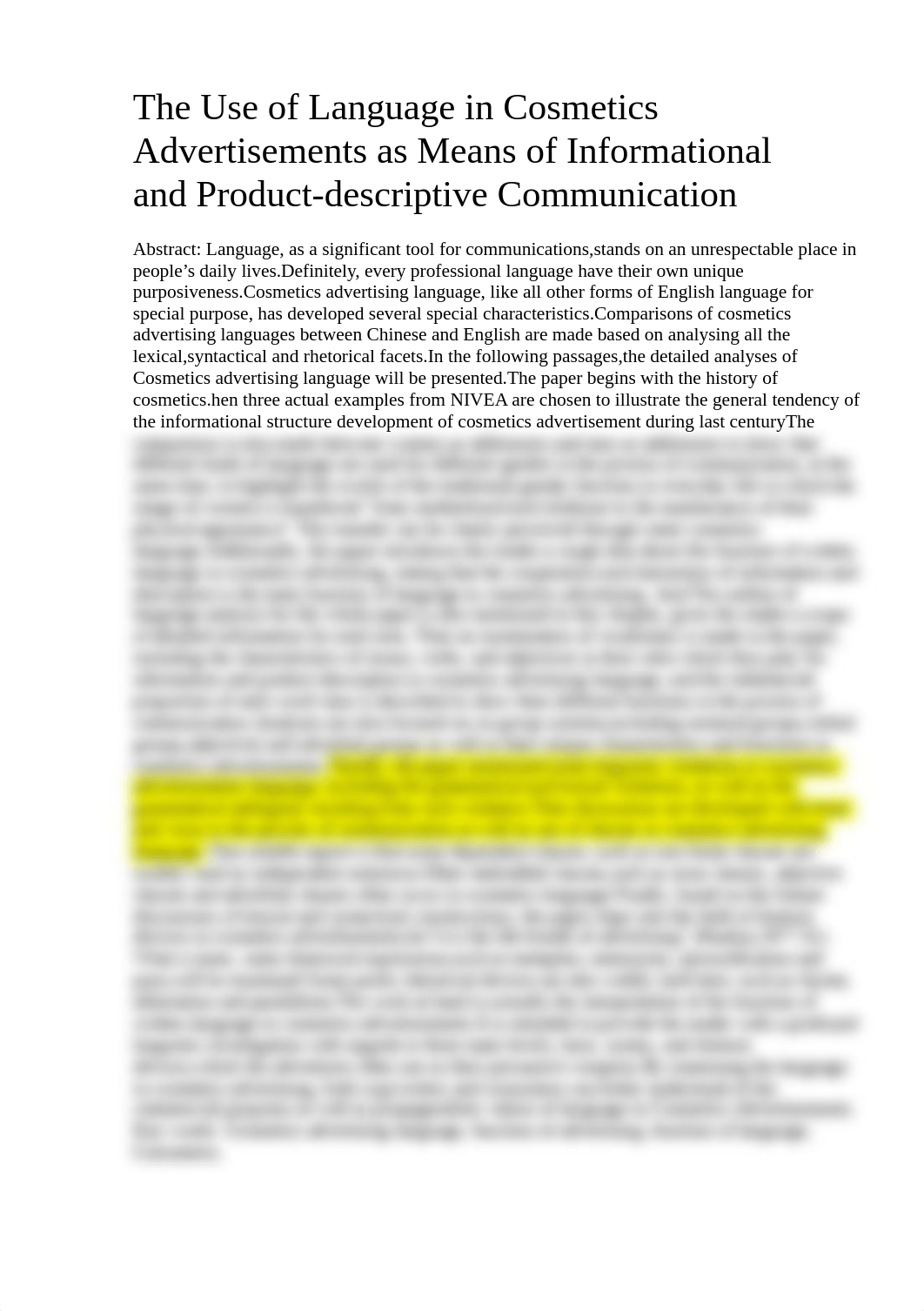 The Use of Language in Cosmetics Advertisements as Means of Informational and Product_d0x44tp471s_page1