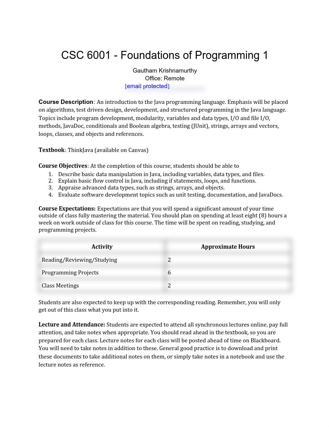 CSC 6001 Foundations of Programming 1 Syllabus (1).pdf_d0xev65d6ns_page1