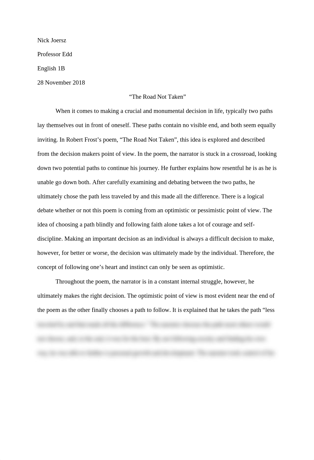 The Road Not Taken Persuassive Essay.docx_d0xkki1e40w_page1