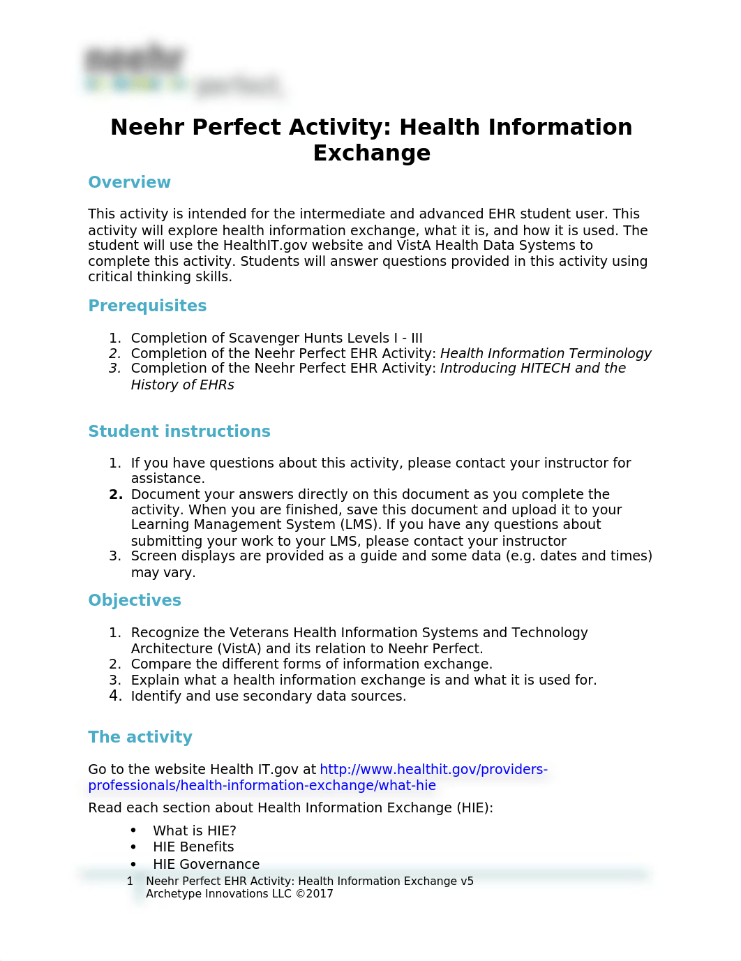 NEEHR PERFECT EHR Activity-Health Information Exchange v5_d0xmqgirtmu_page1