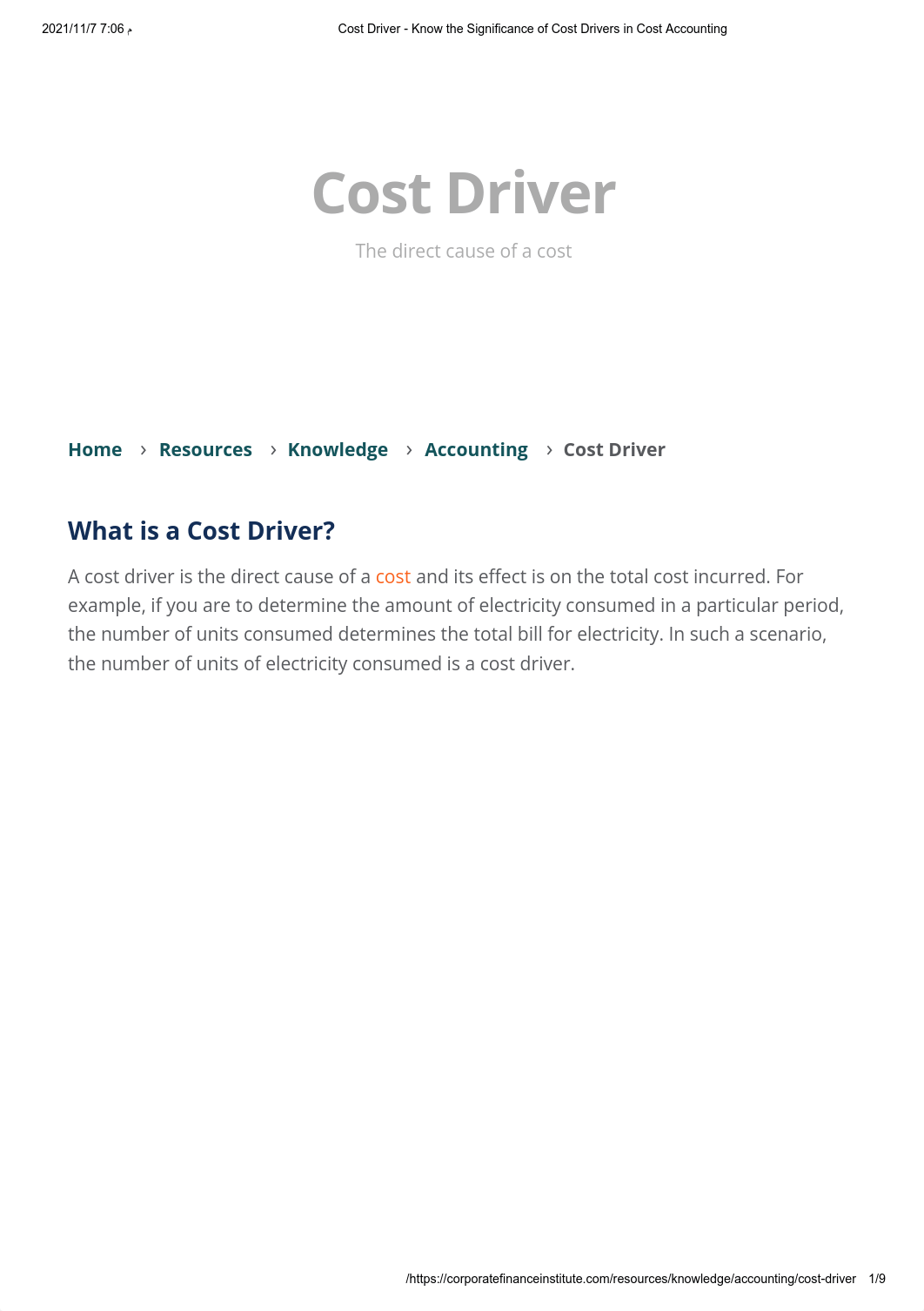 Cost Driver - Know the Significance of Cost Drivers in Cost Accounting.pdf_d0xn645bdl4_page1