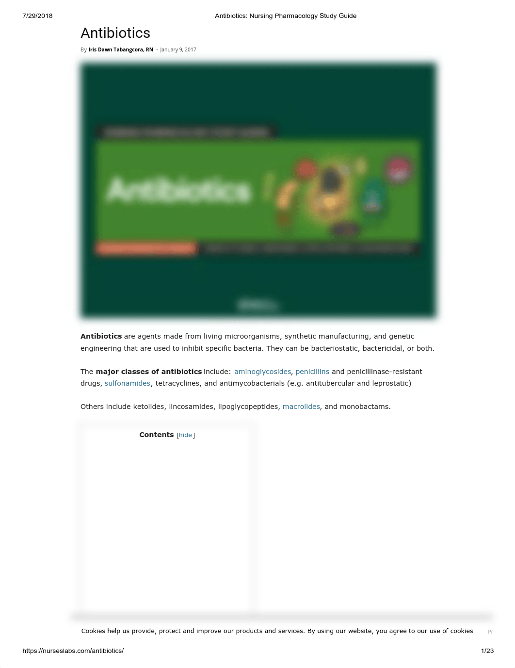 Antibiotics Nursing Pharmacology Study Guide.pdf_d0xnr0lmikg_page1