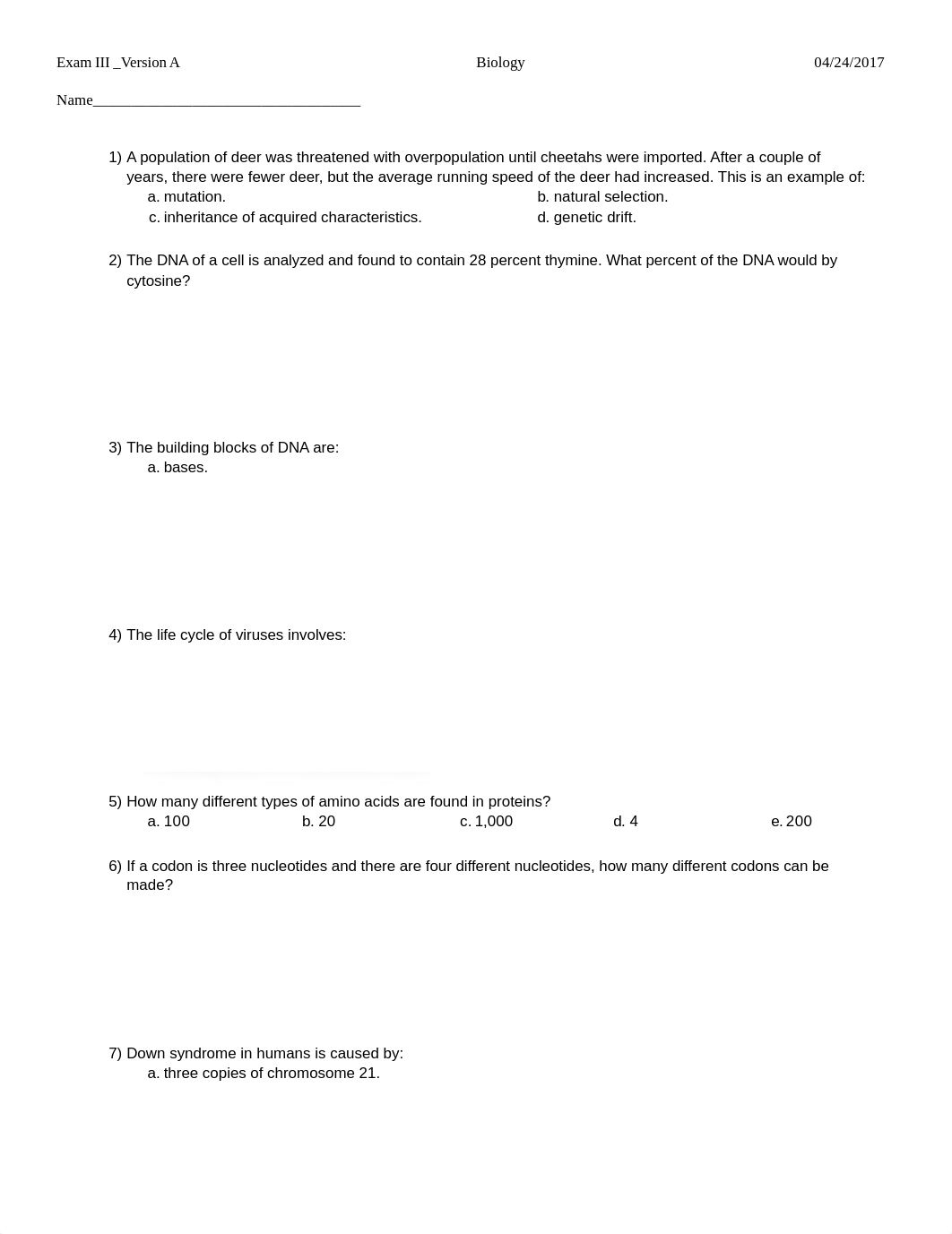 Exam III Vesrion A.pdf_d0xzklr3fje_page1