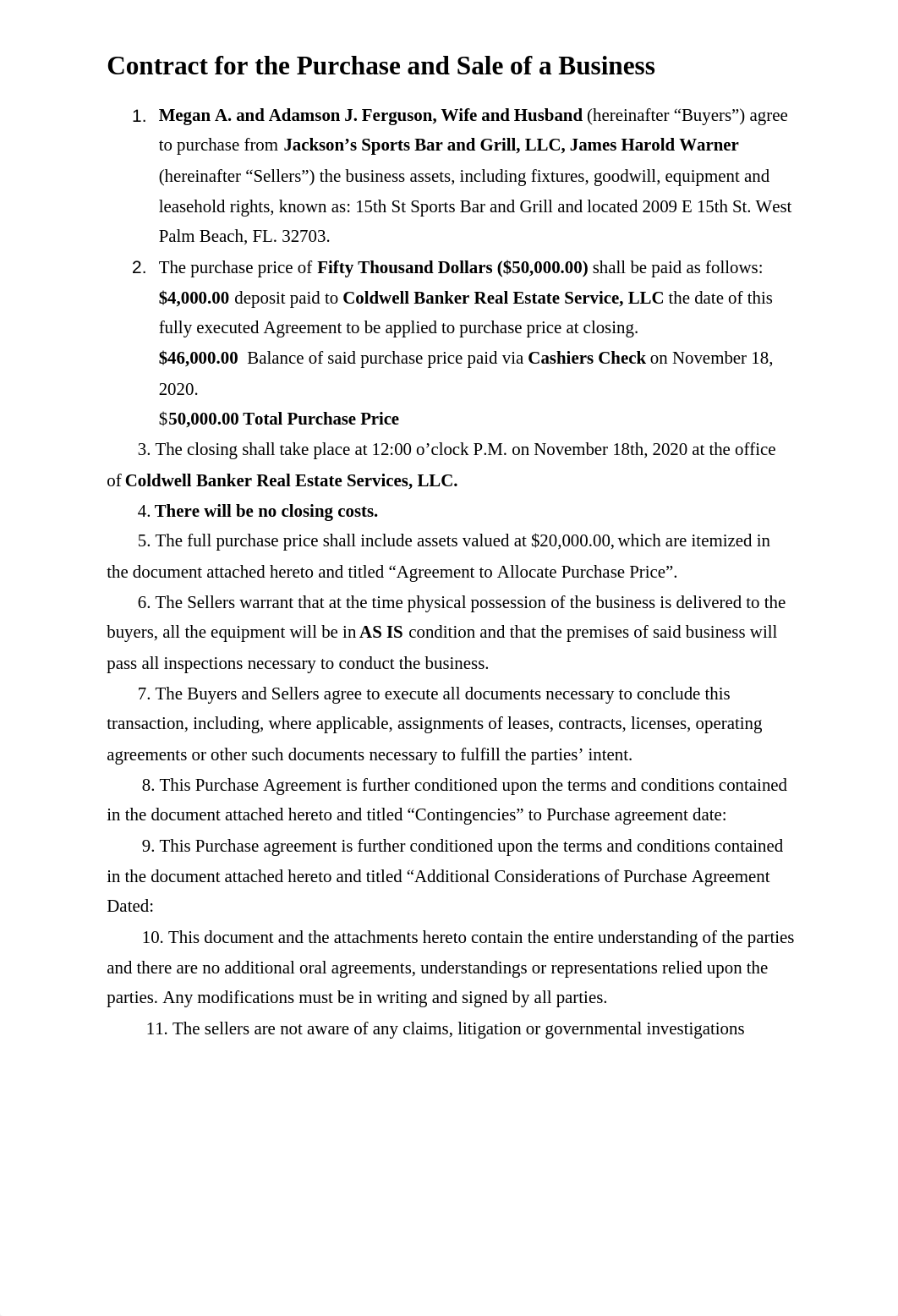 Contract for the purchase and sale of a business .docx_d0ysednvx0j_page1