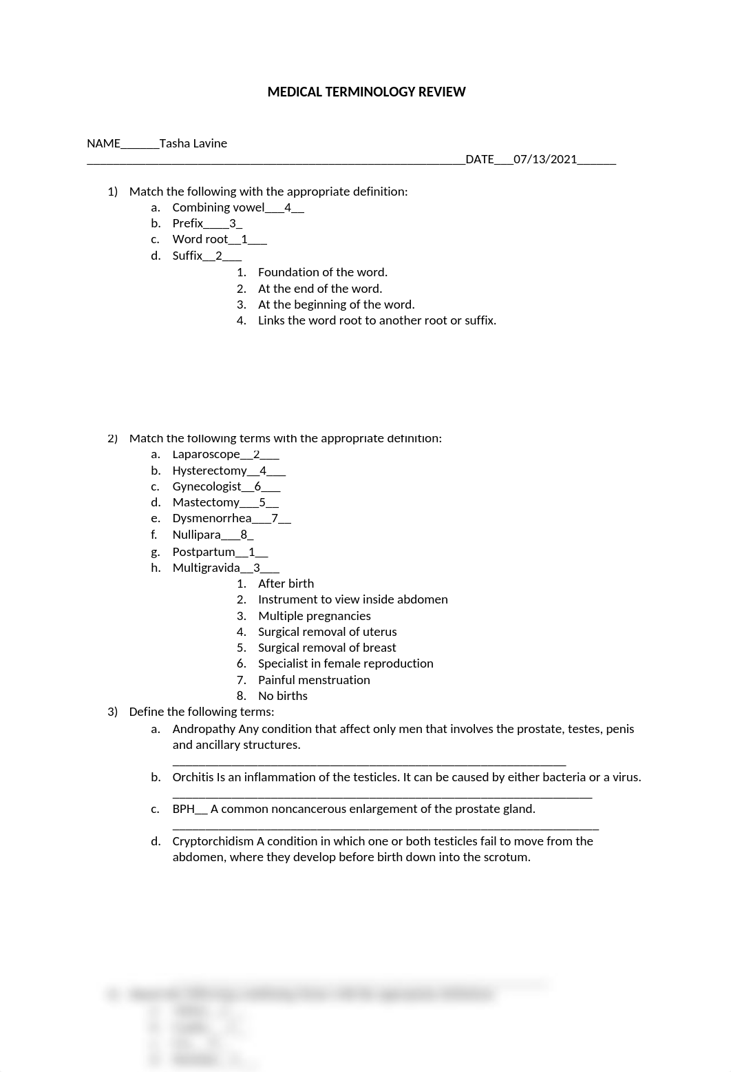 BIO 201 - Medical Terminology Review (1) - Week 9.docx_d0zvqmv1cyb_page1