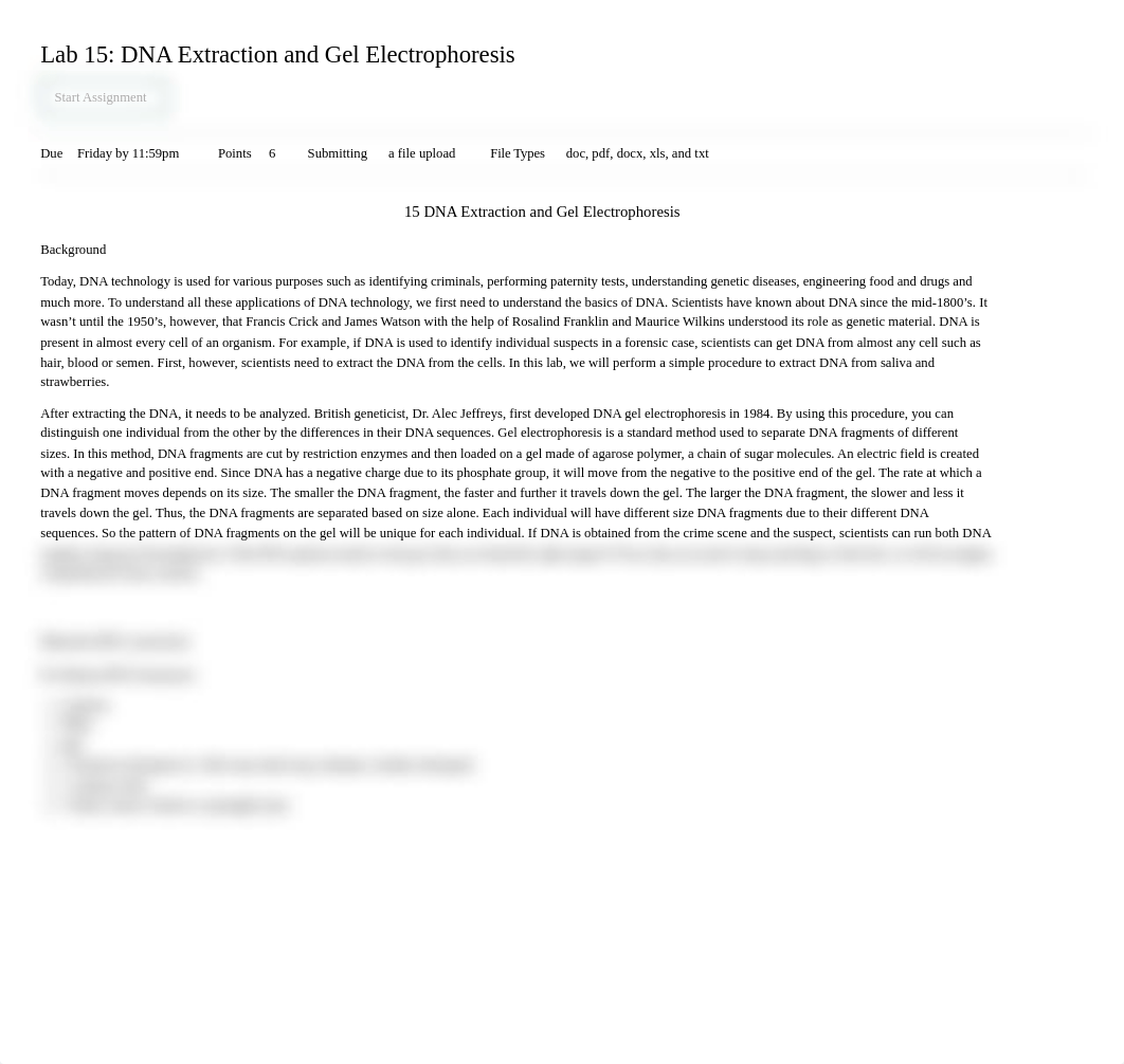 Lab 15_ DNA Extraction and Gel Electrophoresis.pdf_d0zyl78d9j5_page1