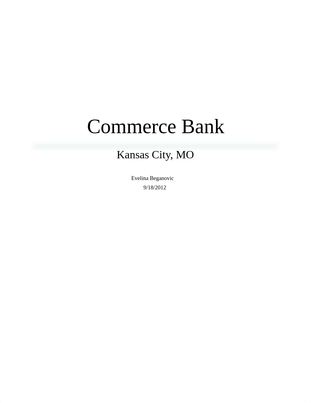 Written Analysis of Commerce Bank_d1001brwye1_page1