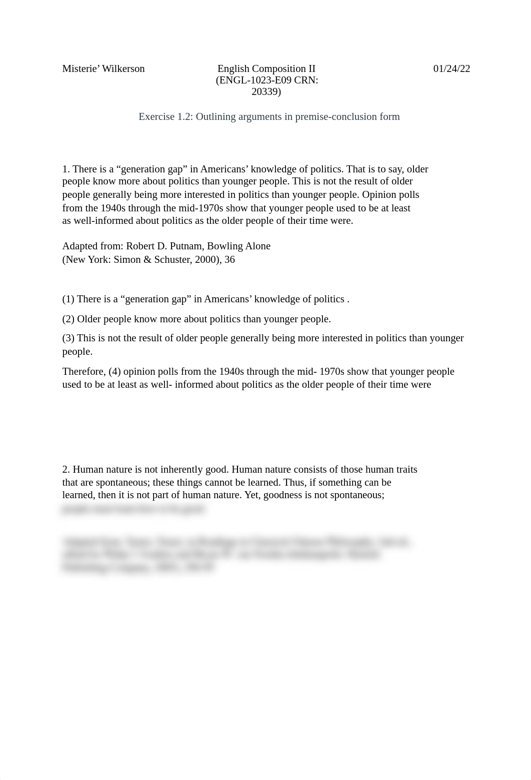 Exercise 1 2 Outlining arguments in premise conclusion form (1).pdf_d10tezibc3p_page1