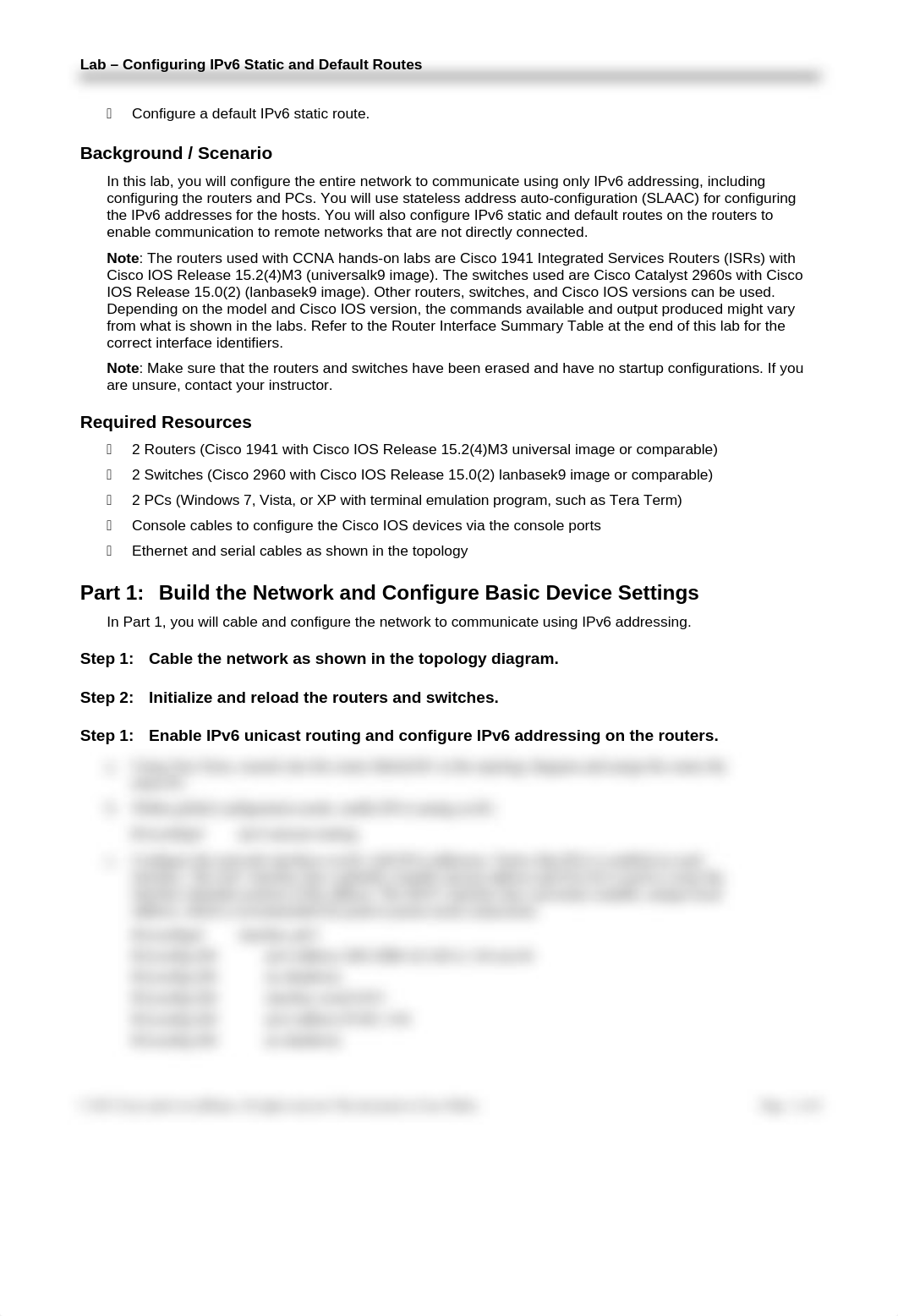 6.2.4.5 Lab - Configuring IPv6 Static and Default Routes_d10up5f7635_page2