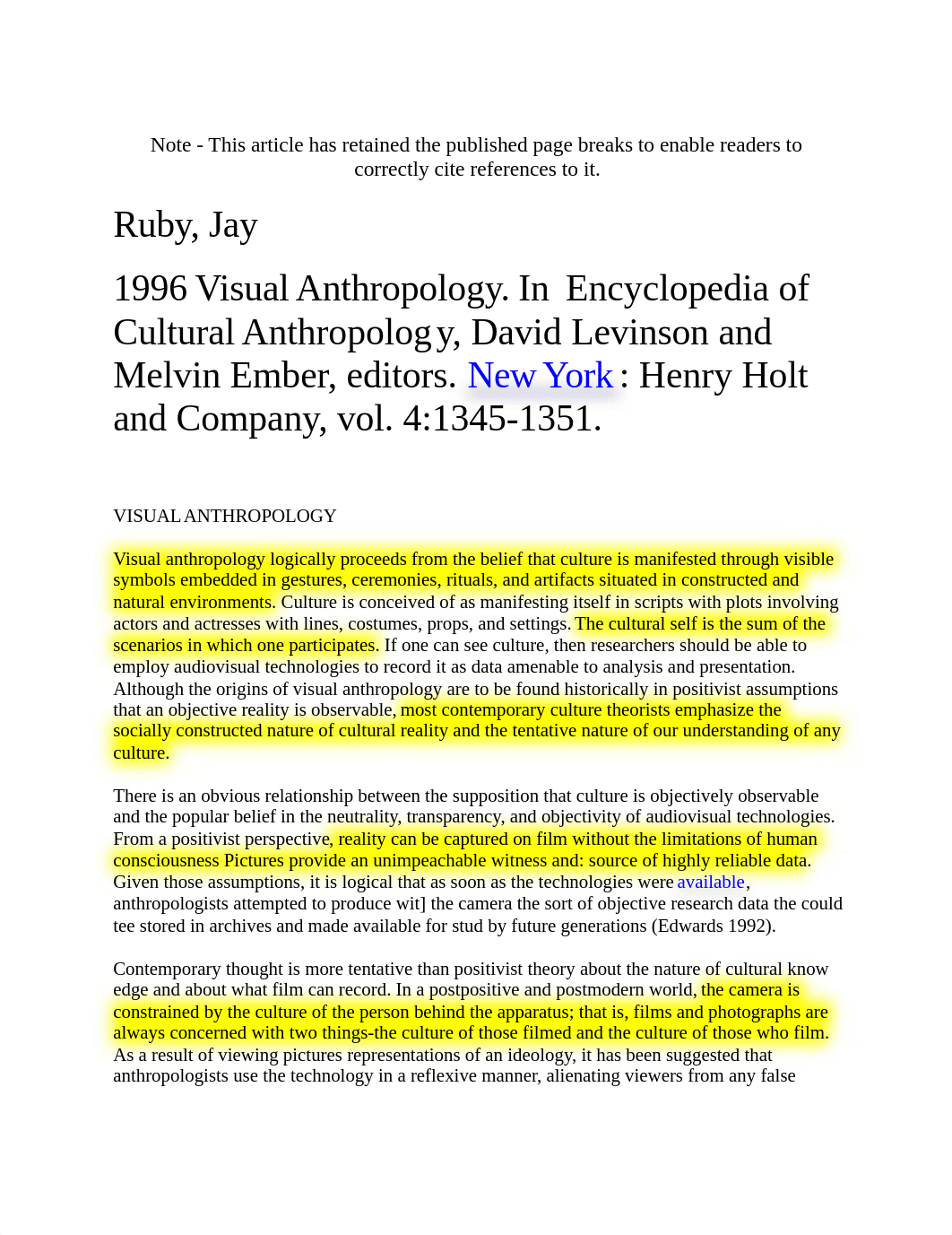 Visual Anthropology In Encyclopedia of Cultural Anthropology.docx_d1130yefy4v_page1