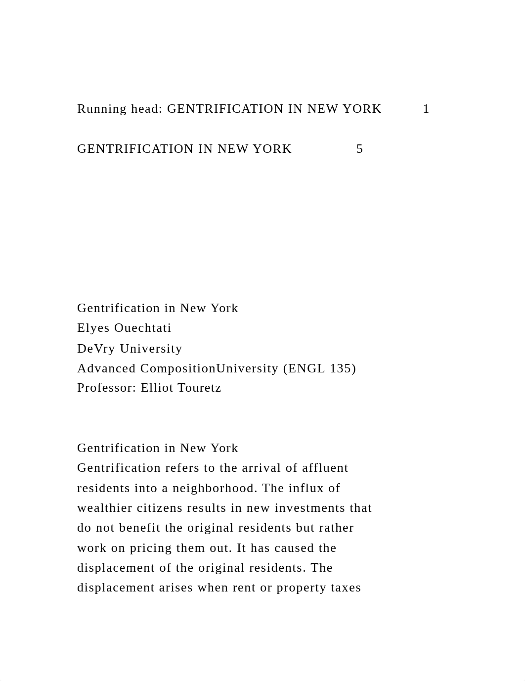 Running head GENTRIFICATION IN NEW YORK 1GENTRIFICATION IN N.docx_d11btyxg49n_page2