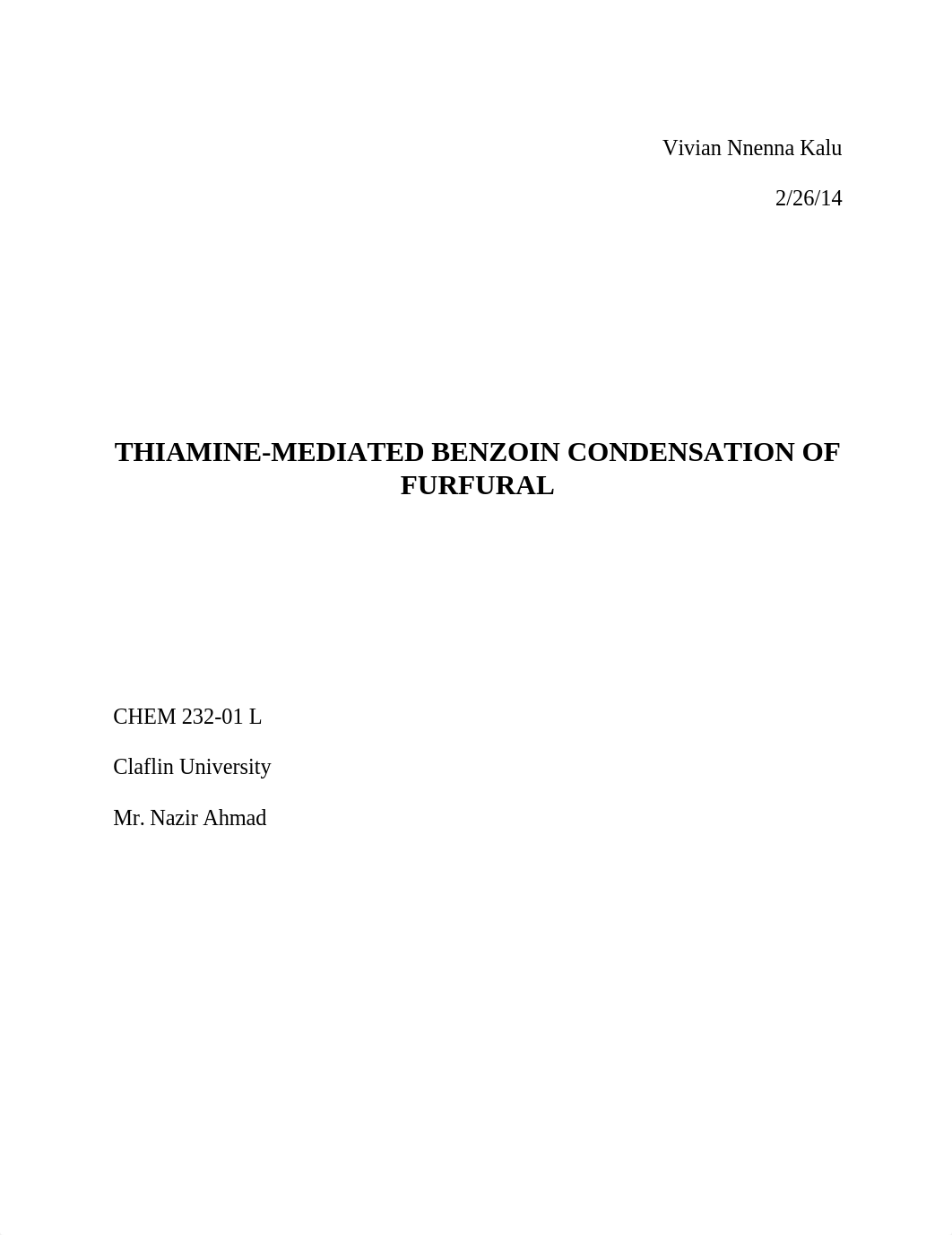 THIAMINE-MEDIATED BENZOIN CONDENSATION OF FURFURAL_d12q8ftimsz_page1