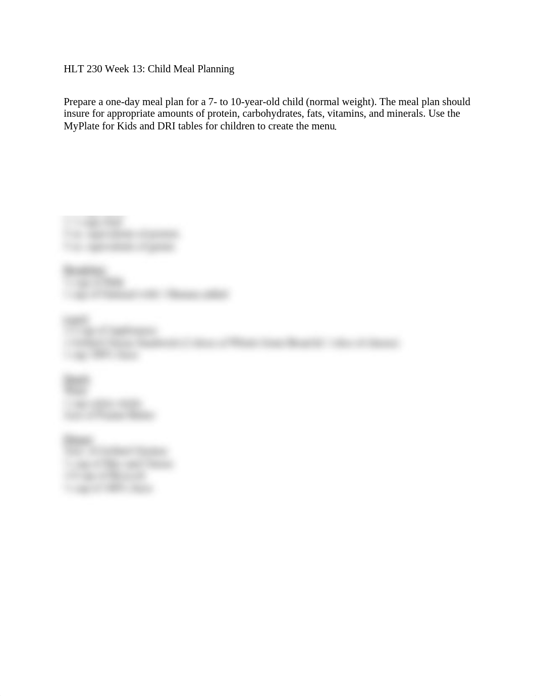 HLT 230 Week 13 Child Meal Planning.docx_d12vj6h6lsk_page1