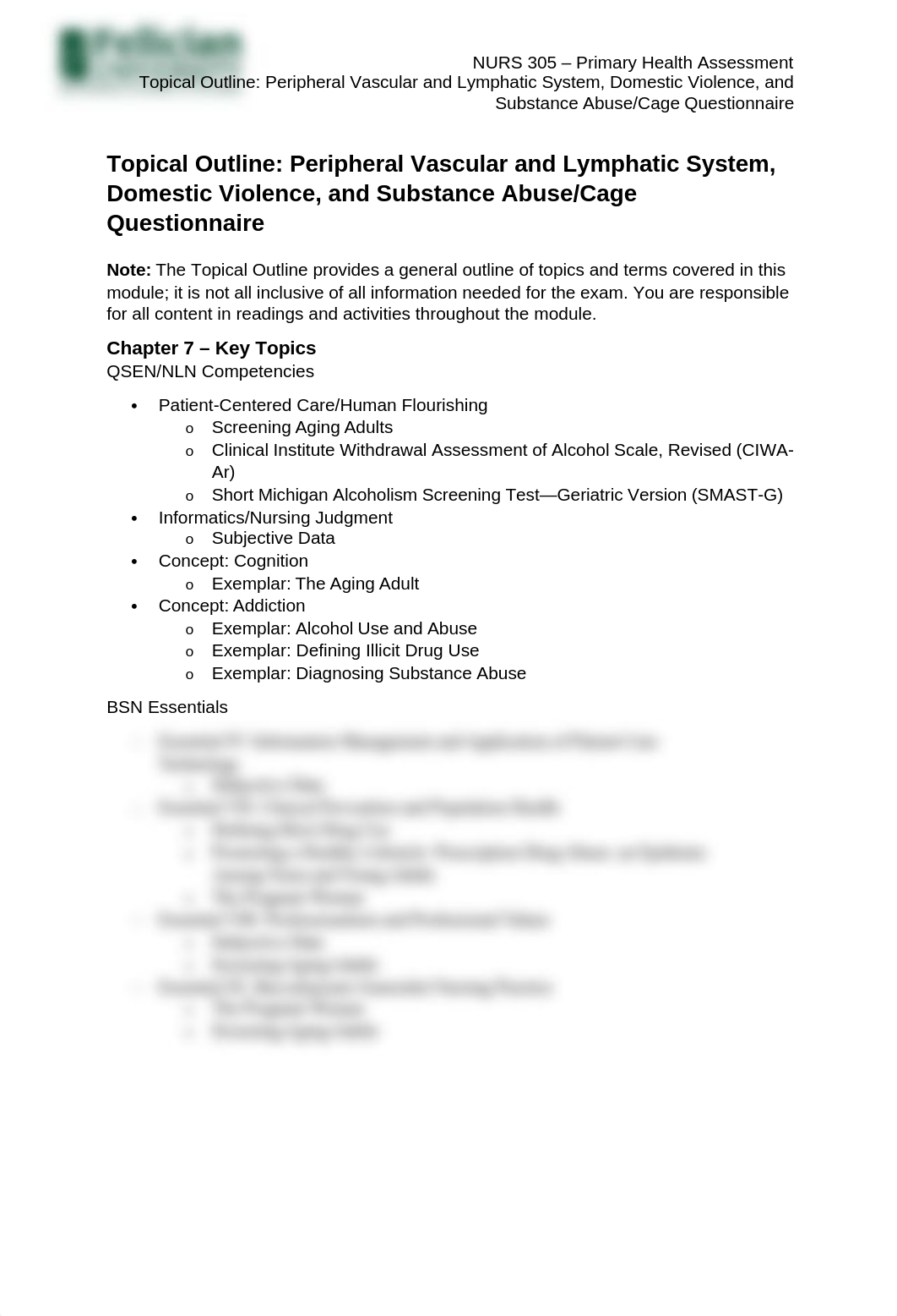 Module 7- Topical Outline_ Peripheral Vascular and Lymphatic System, Domestic Violence, and Substanc_d13hy9di38l_page1